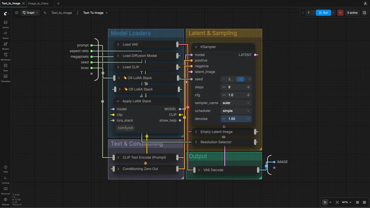 ComfyUI node graph included in Image Pack